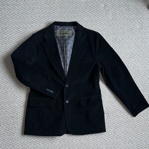 Elegant Black Corduroy Men's Blazer